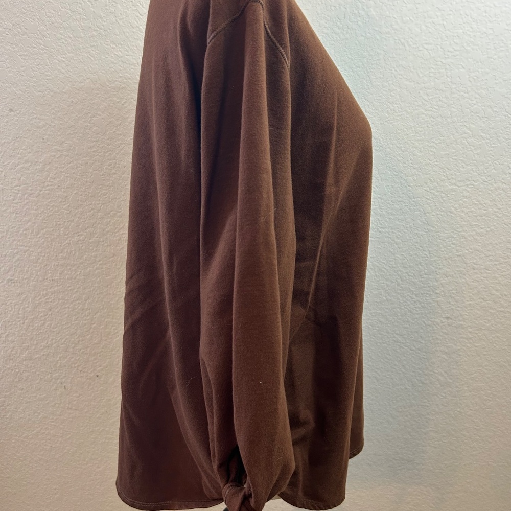 Women’s 3/4 Length Sleeves Brown Blouse‎ | Size XL - Picture 2 of 12